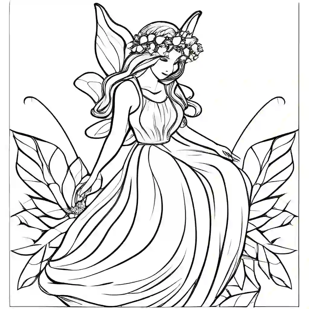 Flower Fairy coloring pages